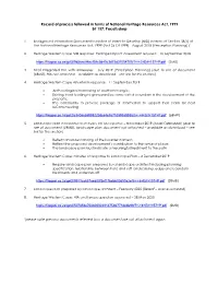 Record of Process Followed in Terms of National Heritage Resources Act, 1999 Erf 157, Pacaltsdorp
