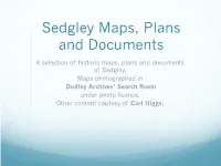 Sedgley Maps, Plans and Documents