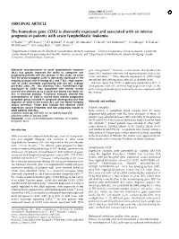 The Homeobox Gene CDX2 Is Aberrantly Expressed and Associated with an Inferior Prognosis in Patients with Acute Lymphoblastic Leukemia