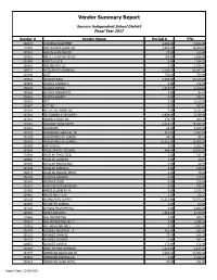 Vendor Summary Report