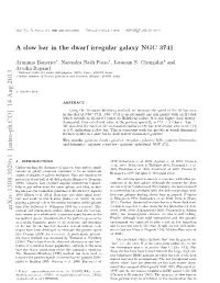A Slow Bar in the Dwarf Irregular Galaxy NGC 3741