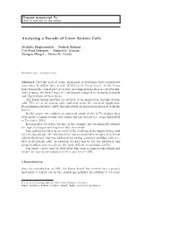 Analyzing a Decade of Linux System Calls