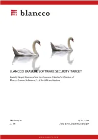Blancco Erasure Software Security Target