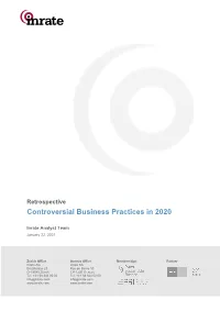 Controversial Business Practices in 2020