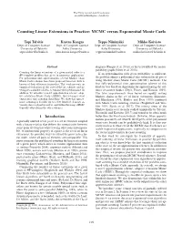Counting Linear Extensions in Practice: MCMC Versus Exponential Monte Carlo
