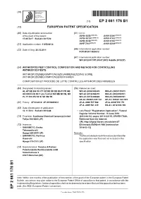 European Patent Office of Opposition to That Patent, in Accordance with the Implementing Regulations