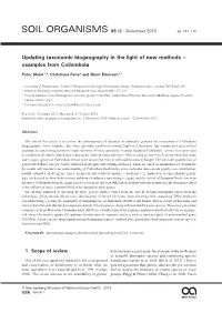 Updating Taxonomic Biogeography in the Light of New Methods – Examples from Collembola