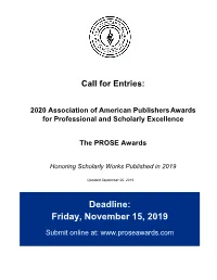 Call for Entries
