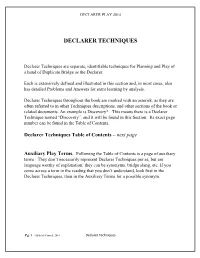 Declarer Play Course – Fall 2014