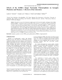 Effects of the KIBRA Single Nucleotide Polymorphism on Synaptic Plasticity and Memory: a Review of the Literature