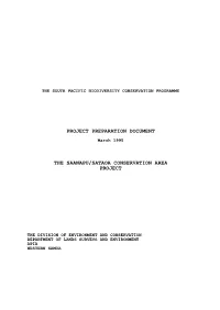 Project Preparation Document the Saanapu