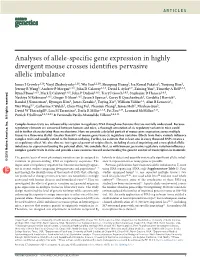 Analyses of Allele-Specific Gene Expression in Highly Divergent
