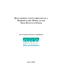 Development and Calibration of a Hydrodynamic Model of the Tidal Rancocas Creek