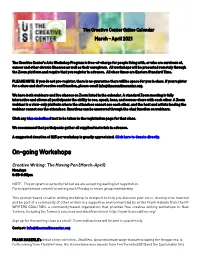 On-Going Workshops