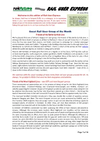 RAIL USER EXPRESS 22 June 2014 Welcome to This Edition of Rail User Express