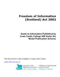 Scottish Model Publication Scheme