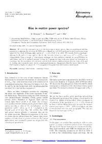 Bias in Matter Power Spectra?