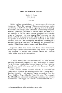 China and the Korean Peninsula Gordon G. Chang Forbes.Com