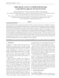Improving the Accuracy of Rainfall Prediction Using a Regionalization Approach and Neural Networks