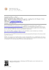 Introduction: What Is a Text? Author(S): Seth Lerer and Joseph A