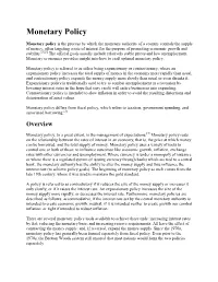 Monetary Policy