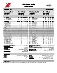 New Jersey Devils Game Notes