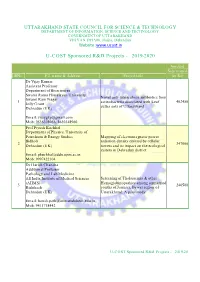 U-COST Sponsored R&D Projects
