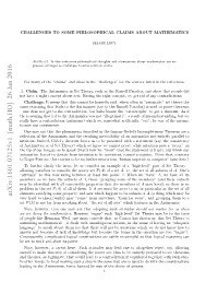 Arxiv:1601.07125V1 [Math.HO]