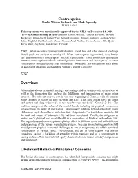 Contraception Rabbis Miriam Berkowitz and Mark Popovsky EH 5:12.2010