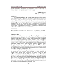 Environmental Issues Are Creating Problems for Fragile Economies of Developing Countries (Sengupta, 2010)