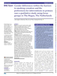 Gender Differences Within the Barriers to Smoking Cessation and The