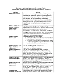 Workplace Harassment Prevention Toolkit: (Your Guide to Preventing and Identifying Harassment in the Workplace)