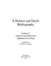 A Holmes and Doyle Bibliography