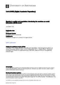 Emotion in Conflict and Negotiation: Introducing the Emotions As Social Information (EASI) Model Van Kleef, G.A