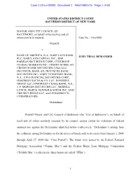 United States District Court Southern District of New York