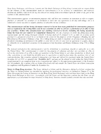 1 Hong Kong Exchanges and Clearing Limited and the Stock