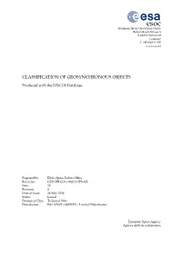 Classification of Geosynchronous Objects