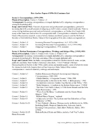 Eric Garber Papers (#1996-20) Container List