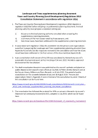 Landscape and Trees SPD Consultation Statement