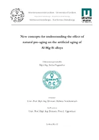 New Concepts for Understanding the Effect of Natural Pre-Aging on the Artificial Aging of Al-Mg-Si Alloys