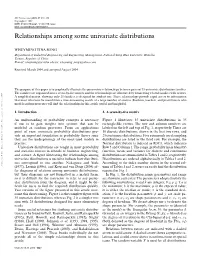 Relationships Among Some Univariate Distributions