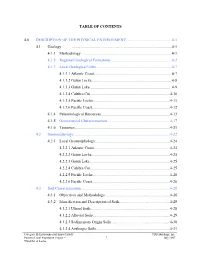 Table of Contents 4.0 Description of the Physical
