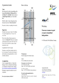 Workshop Will Be Held in the Main Building of the German Federal Institute of Hydrology (Bfg) at Am Mainzer Tor 1 in Koblenz