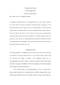Act-Consequentialist Options