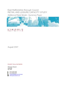 Additional Modelling Work – Sensitivitytesting