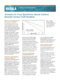 Answers to Four Questions About Carbon Dioxide Sensor Self-Heating