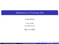 Application of Covering Sets