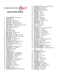 Current Setlist