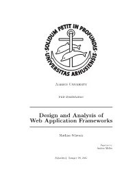 Design and Analysis of Web Application Frameworks