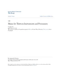 Music for Thirteen Instruments and Percussion